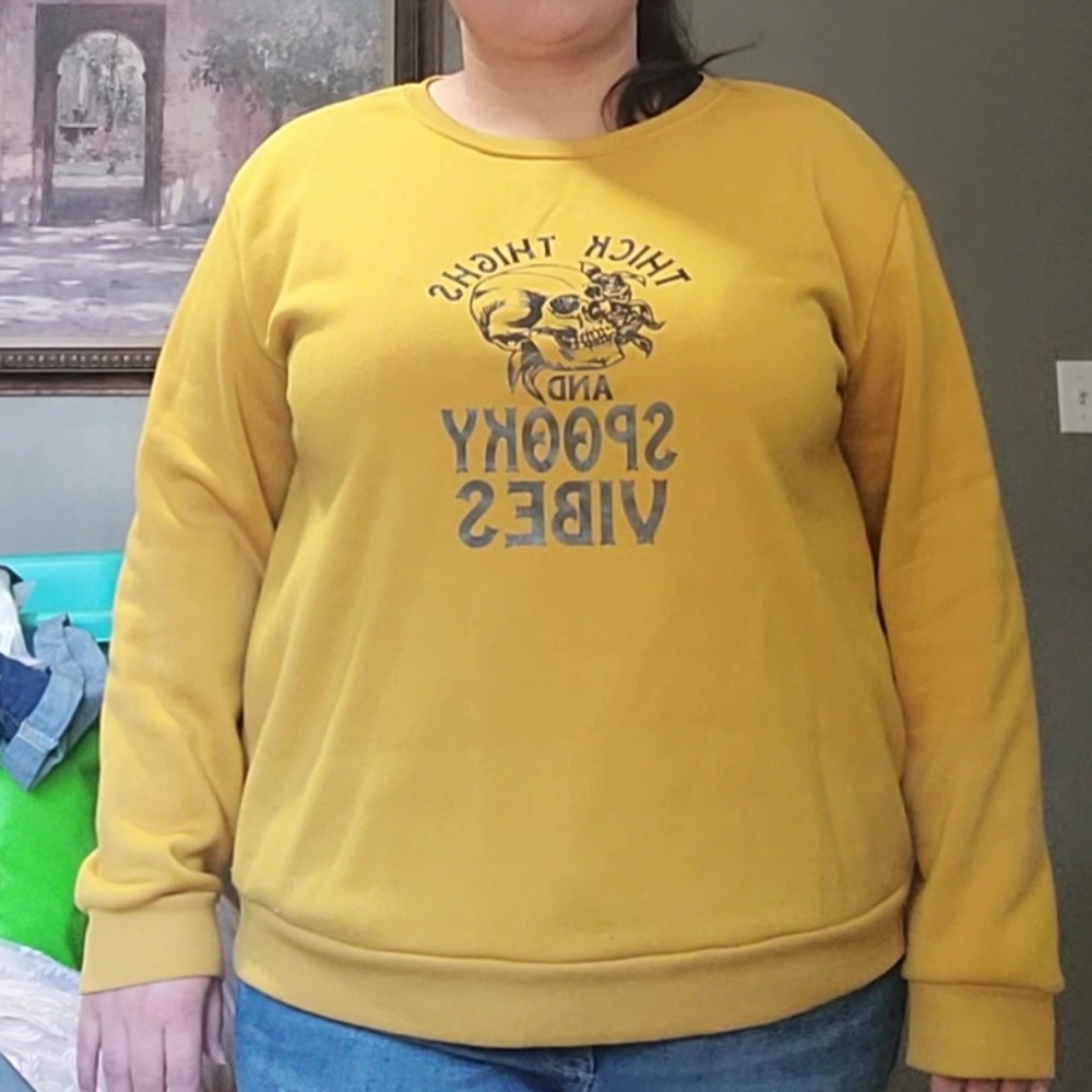 Yellow Halloween sweater